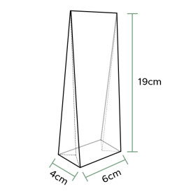 Plastic Bag Square Bottom 6x19+4cm G-160 (100 Units)