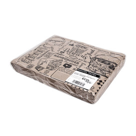 Placemat of Paper in Kraft "Burguer" 30x40cm 40g/m² (1.000 Units)