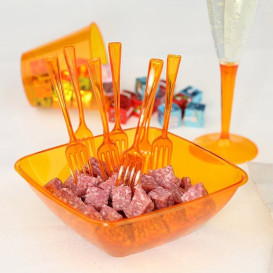 Plastic Cup PS Injection Moulding Orange 230 ml (150 Units)