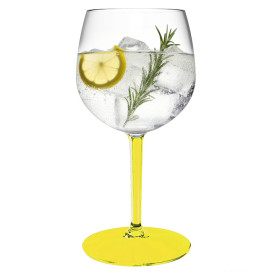 Reusable Durable Balloon Glas in TT Yellow Foot 580ml (6 Units)