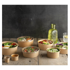 Lid in rPET for Soup Bowl 950/1.300ml Ø18,5cm (50 Units)