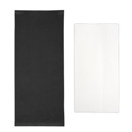 Paper Cutlery Envelopes with Crèmeh Napkin Black 11x25cm (800 Units)
