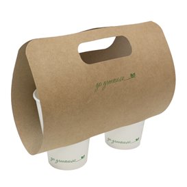 Paper Kraft Cup Carrier 23,9x18cm Ø8,0cm (100 Units) 