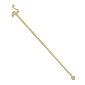 Bamboo Pink Flamingo Drink Stirrer 18cm (600 Units)