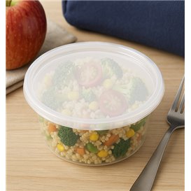 Plastic Container in PP with Lid Transparent "Deli Range" 360ml (40 Units)