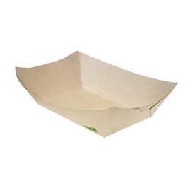 Bamboo Paper Food Tray Kraft 350ml 16,5x12x4,4cm (1000 Units)