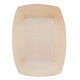 Bamboo Paper Food Tray Kraft 800ml 24x16x5,2cm (125 Units)