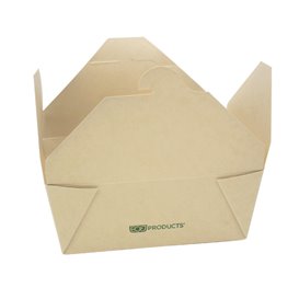 Bamboo Paper Food Box Kraft 14x12x6,5cm 1300ml (50 Units)
