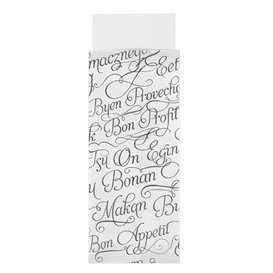 Paper Cutlery Sleeve with Napkin "Enjoy Your Meal" 11x25cm (800 Units)