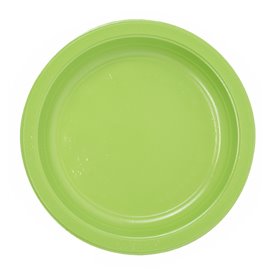 PS Reusable Plastic Plate Flat Lime Green Ø165mm (450 Units)