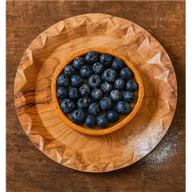 Paper Plate with Wood Print “Bali” Ø23cm 345g/m² (450 Units)
