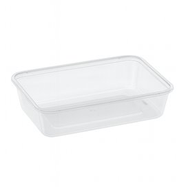 Rectangular Container in PP Transparent 500ml 17,4x11,6x3,5cm (500 Units)