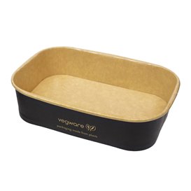 Black Rectangular Container 500 ml 17,3x12,1x4,3cm (300 Units)