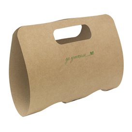 Paper Kraft Cup Carrier with Handle 23,9x18cm Ø8,0cm (500 Units)