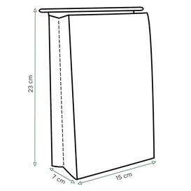 SOS Kraft Bag with Closure 15+7x23cm (50 Uds)