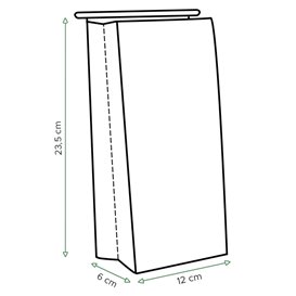 SOS White Bag with Closure 12+6x23,5cm (50 Uds)