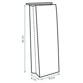SOS Paper Bag and BOPP Display Window with Tin Tie 9+6x26cm (50 Uds)