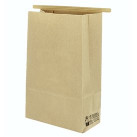 SOS Kraft Bag with Closure 15+7x23cm (1000 Uds)