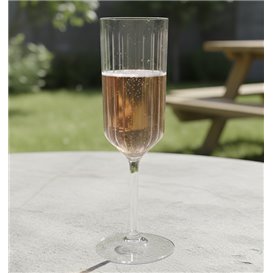 Flute Glass Low Foot "Kaleido" Tritan 270 ml (6 Units)