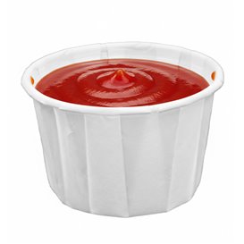 White Pleated Paper Cup of 100 ml (250 Units)
