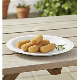 Reusable Rigid Plate PP Flat White "Cocktail" 18,5 cm (500 Units)